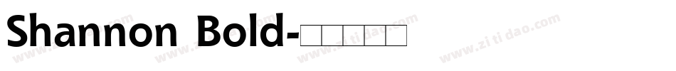 Shannon Bold字体转换